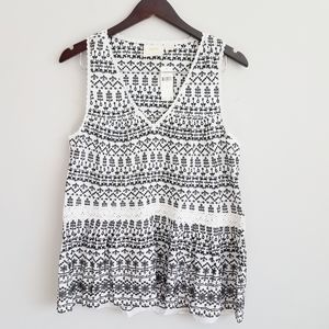 Anthropologie Maeve Peplum Sleeveless Top
